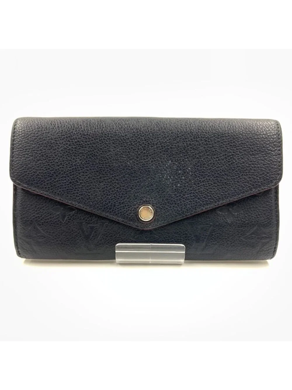 Louis Vuitton Monogram Empreinte Portefeuille Sarah Bifold Wallet Navy